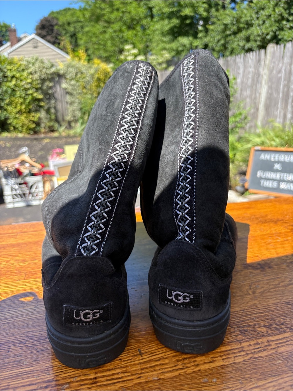 UGG Black Revival Tasman Suede Ankle Boots W9